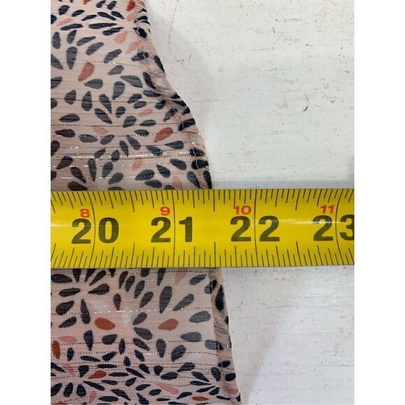 BCBGeneration Pink Cropped Long Tiered Ruffled Sleeveless Blouse Size L - Picture 10 of 10